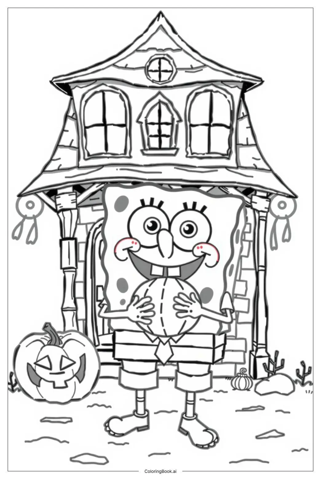 Printable coloring pages spongebob pineapple house printable coloring page