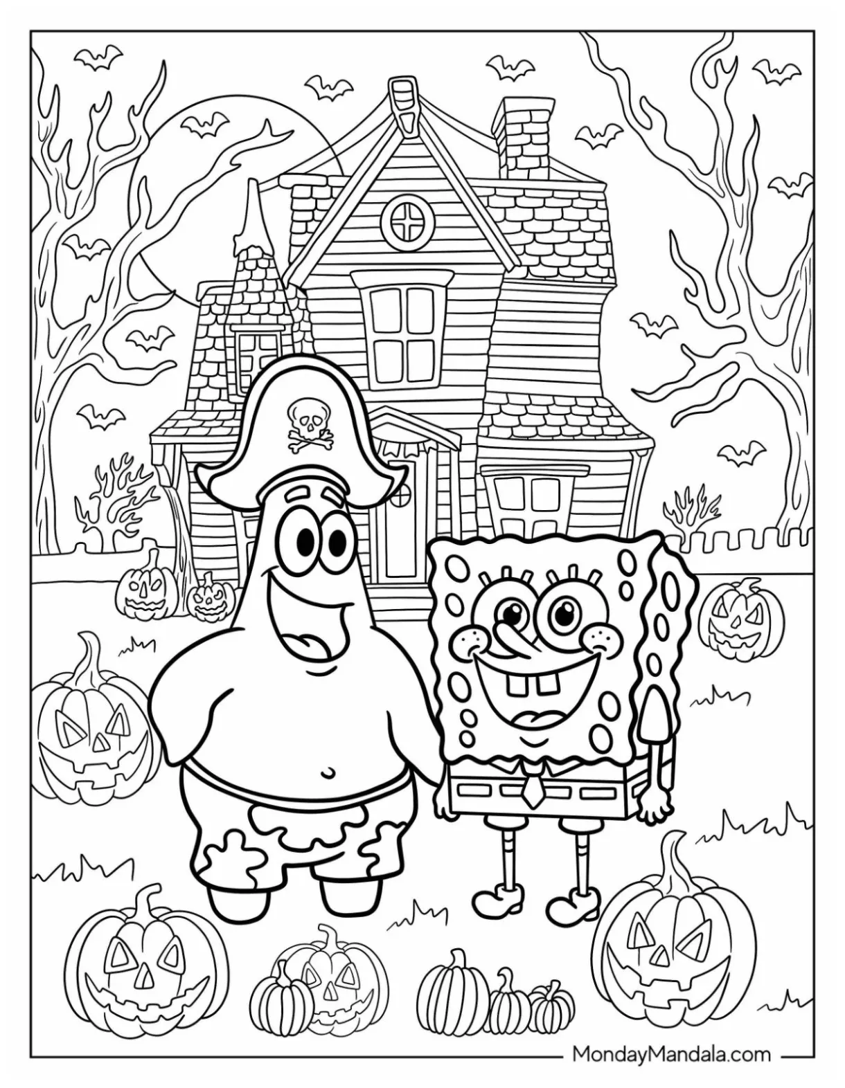 Spongebob squarepants doodlebob printable pdf coloring page