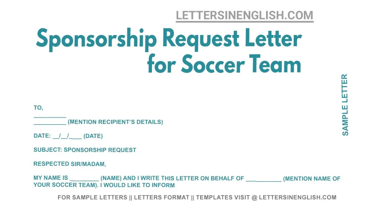 How To Write A Sponsorship Letter For Soccer Team Sponsor - Infoupdate.org