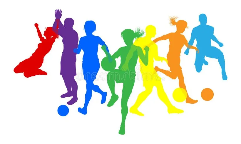 Soccer football players people silhouettes concept stock vector printable coloring page