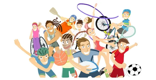 Premium vector set of athletes of different sports vector illustration