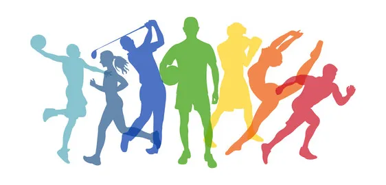 Silhouettes of athletes different sports vector