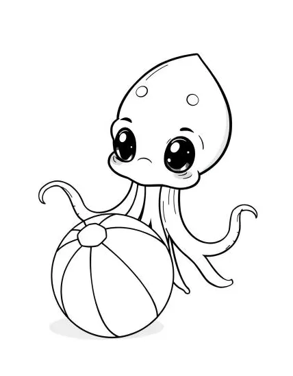 Squid Coloring Pages, 5 Free Printables | ColoringMaker