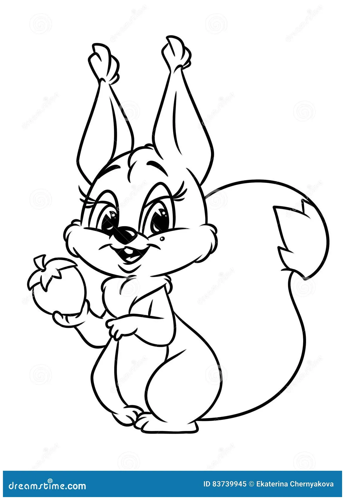 Squirrel nut animal coloring pages cartoon royalty-free illustration