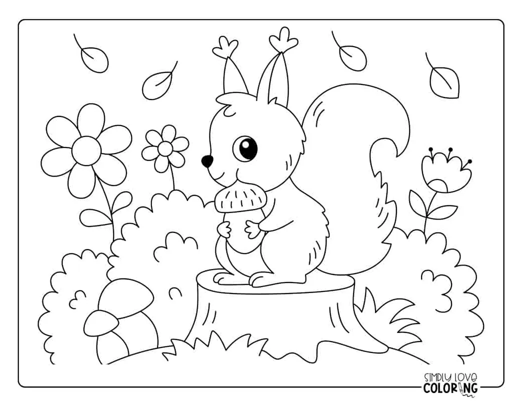 Squirrel coloring pages free pdf printables simply love coloring