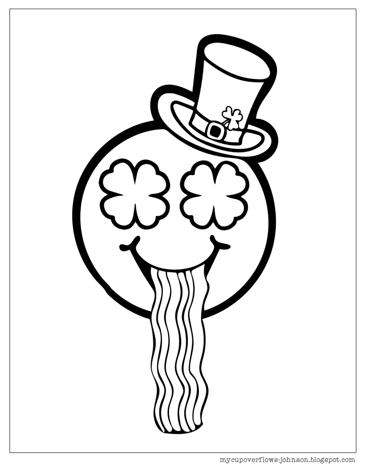 Printable st patrick's day coloring printable coloring page