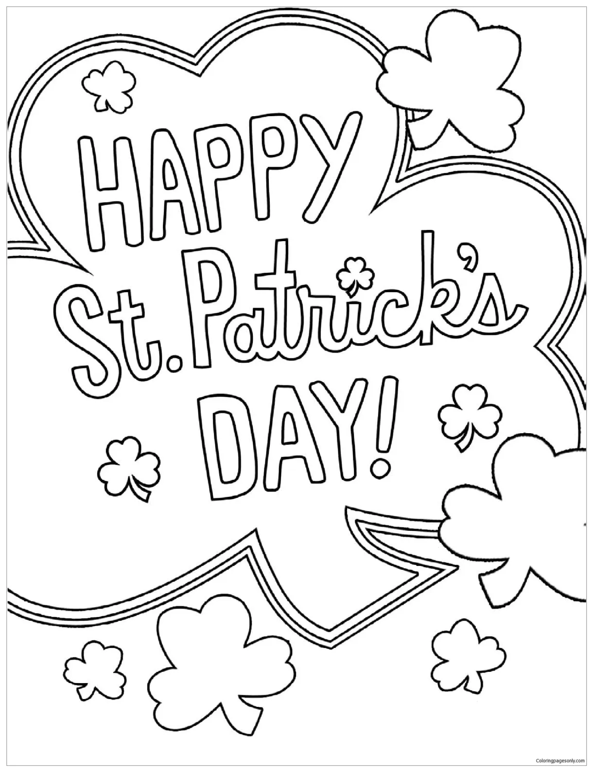 St patrick's day coloring pages free printable