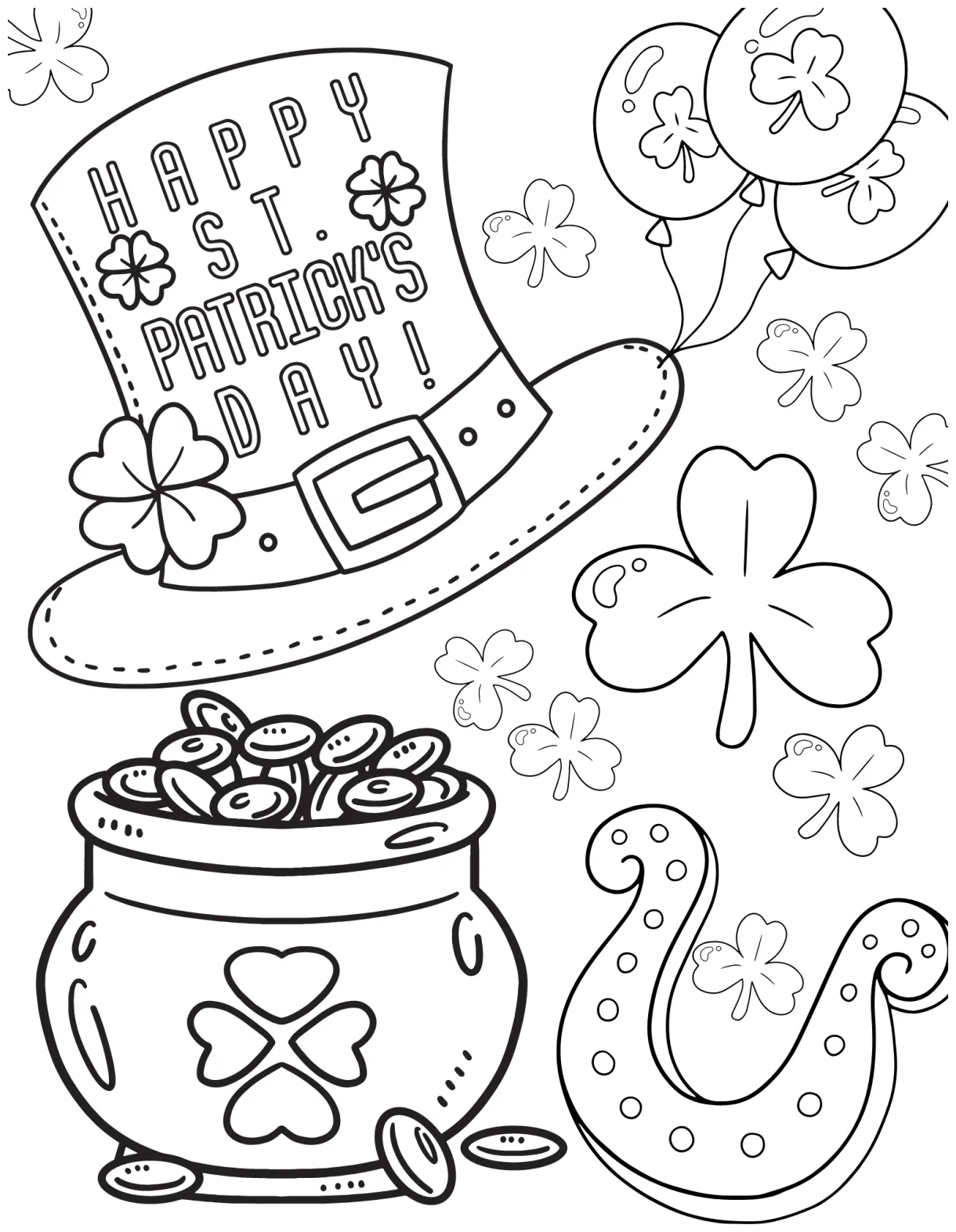 Free printable st patrick’s day coloring pages favecrafts