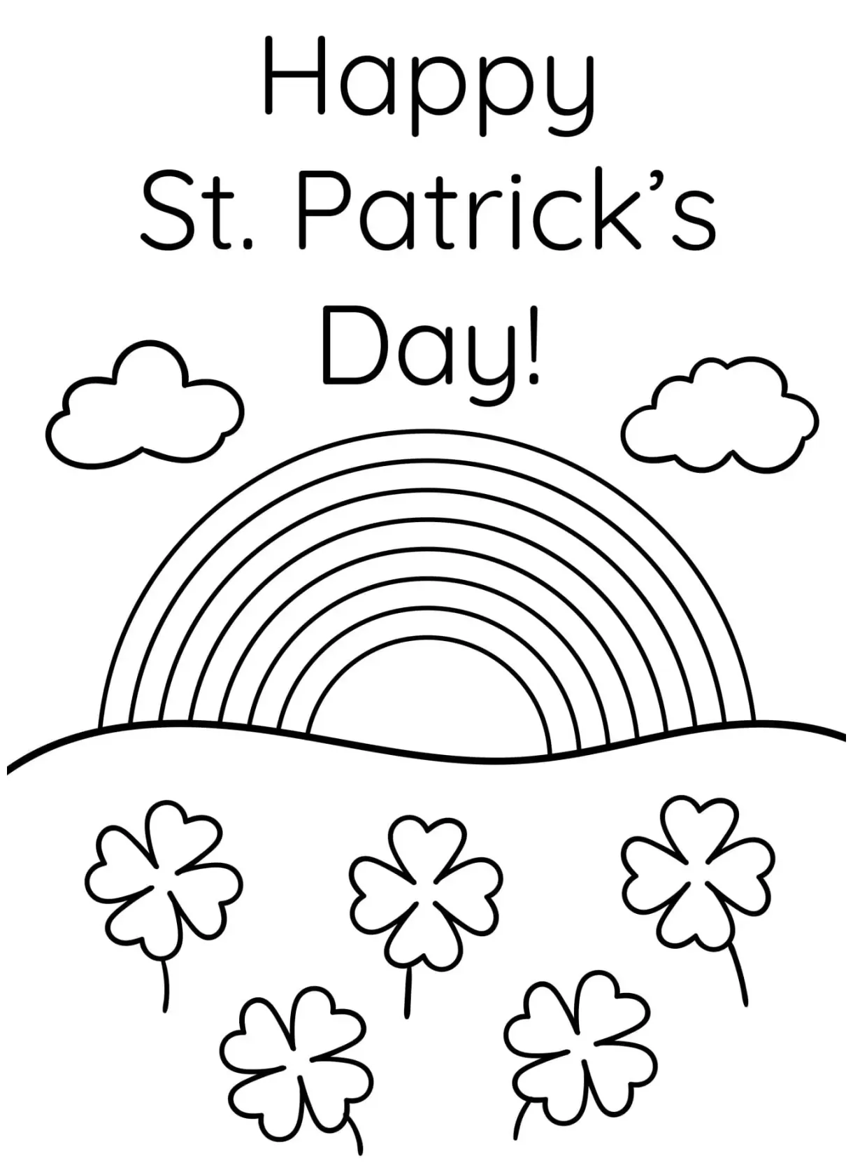 Happy st. patrick's day to print