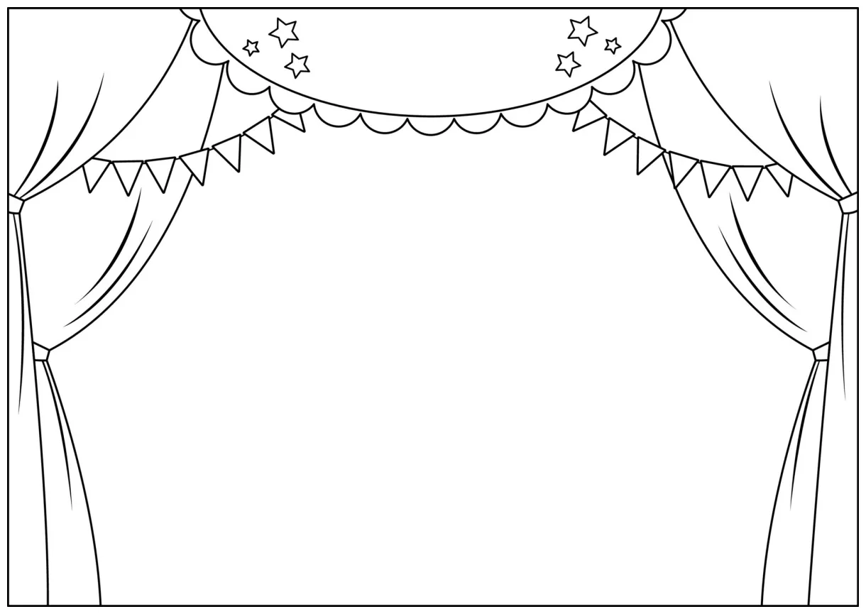 Coloring pages curtains