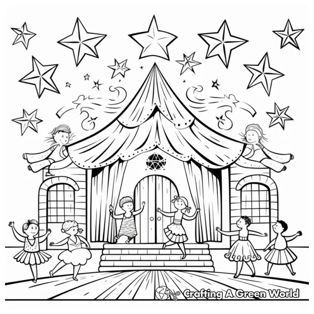 Stage coloring pages free & printable!