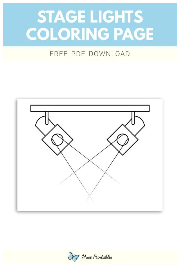 Free stage lights coloring page coloring pages, stage lighting, color