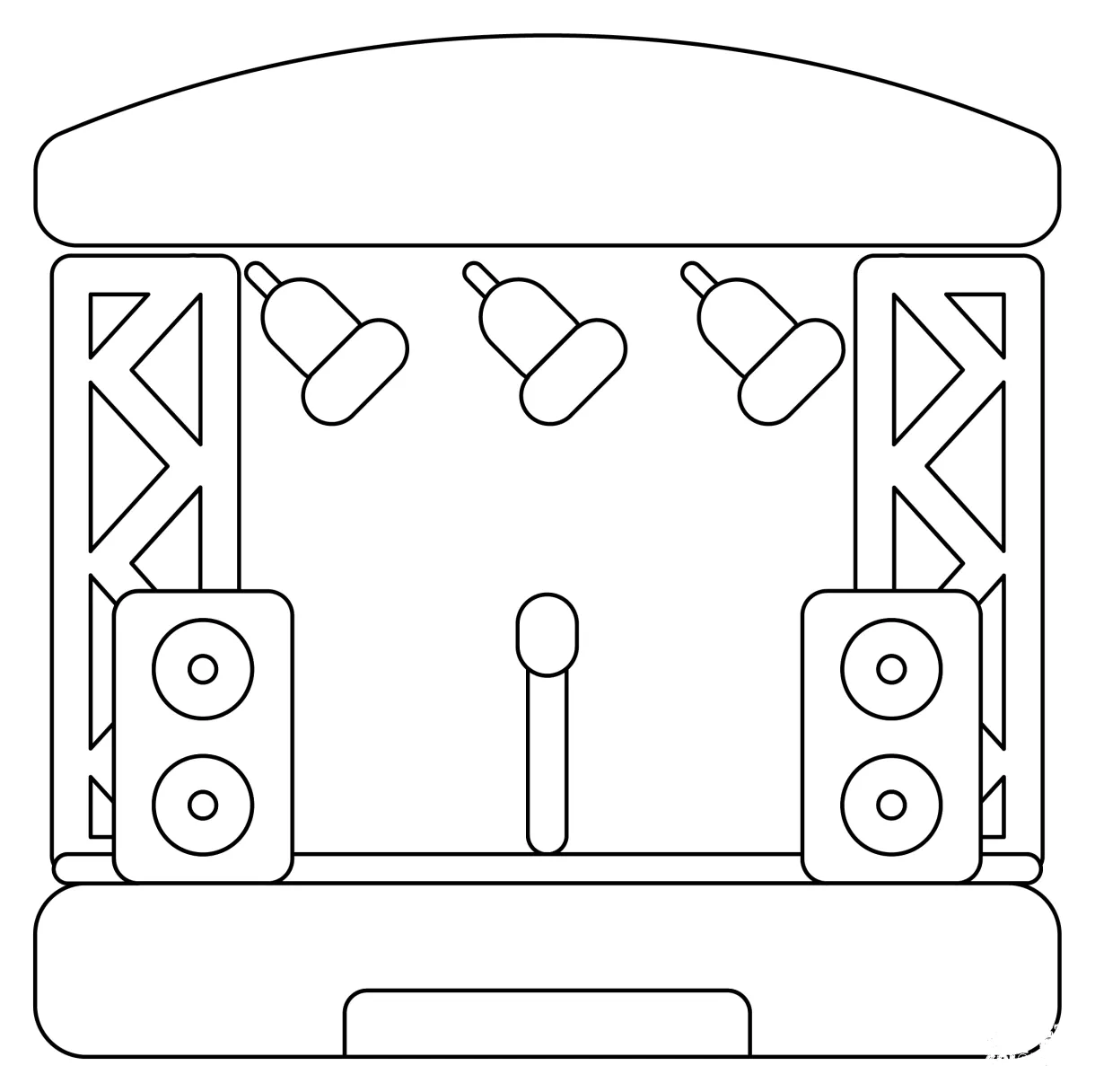Stage coloring page colouringpages