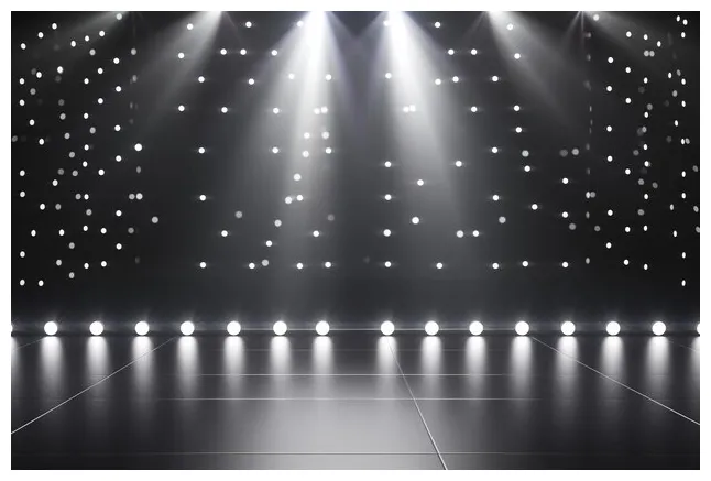 Premium a stage with lights shining stage