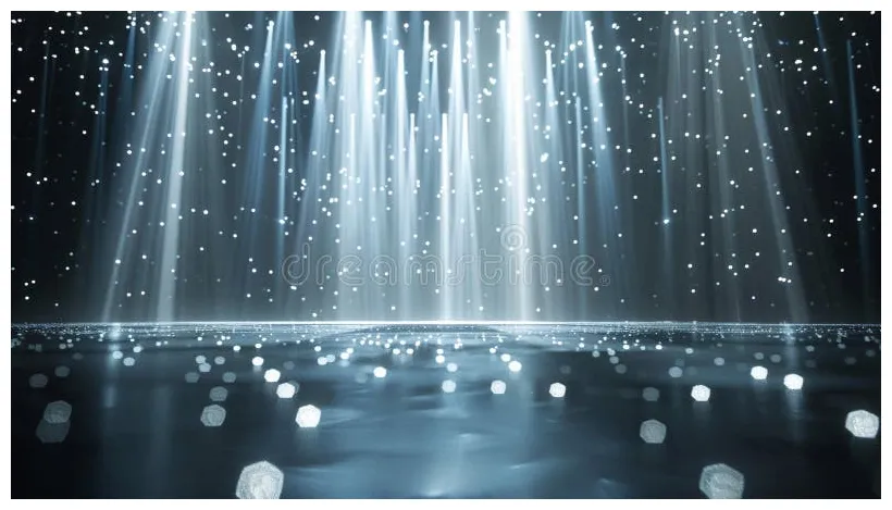 A with colour lights shining on the stage. stock printable coloring page