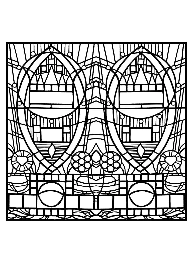 Stained Glass coloring pages - ColoringLib