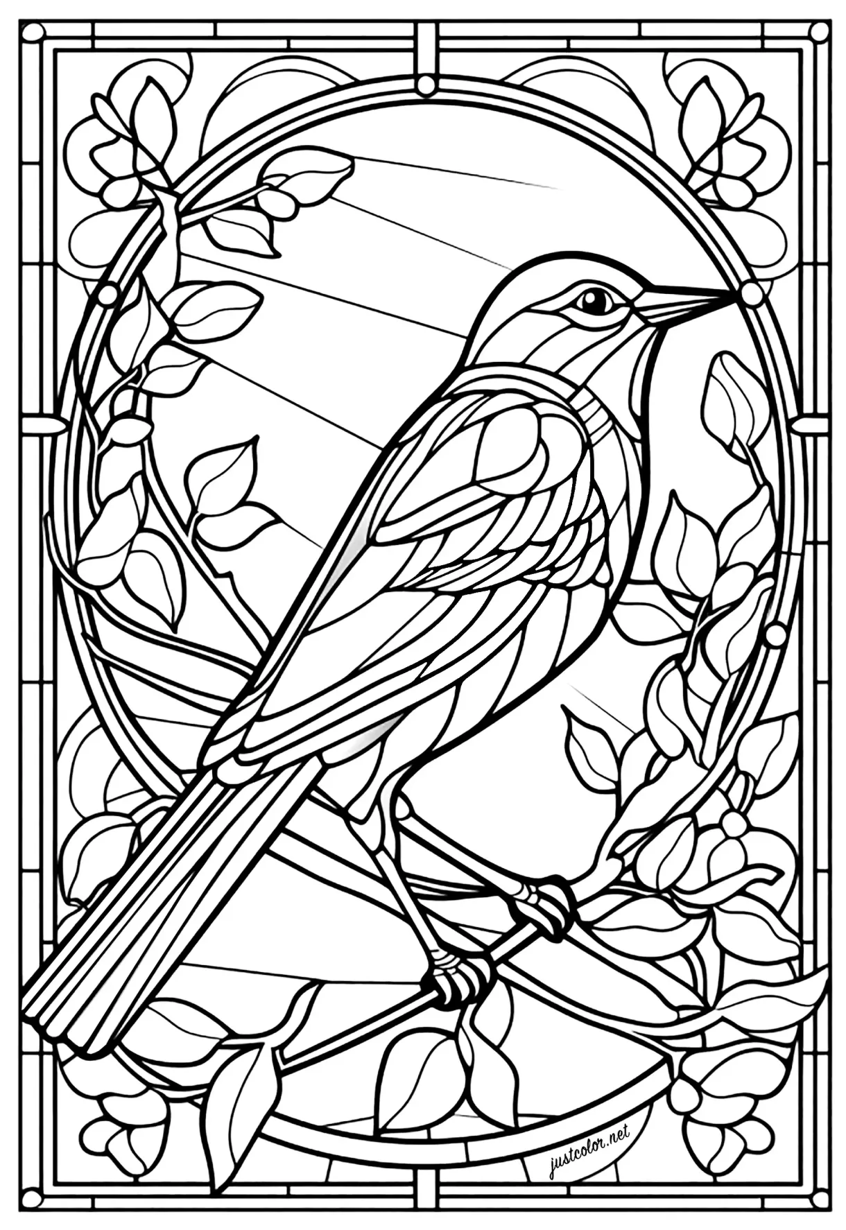 Stained Glass Coloring Page
