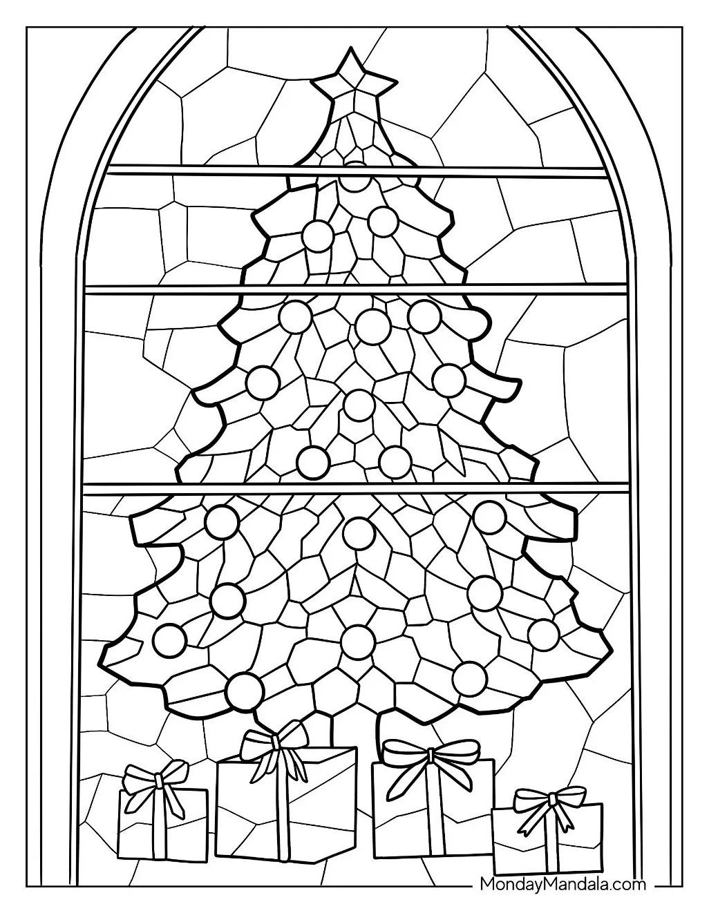 48 Stained Glass Coloring Pages (Free PDF Printables)