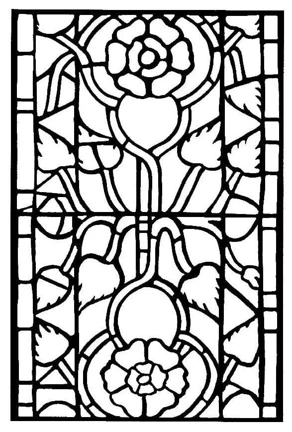 Free Stained Glass coloring page - Download, Print or Color Online for Free