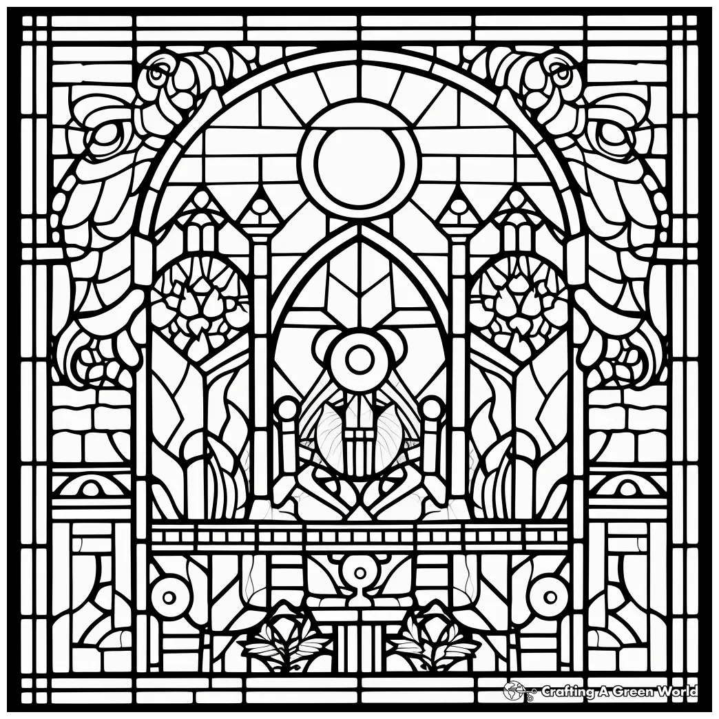 Stained glass coloring pages free & printable!