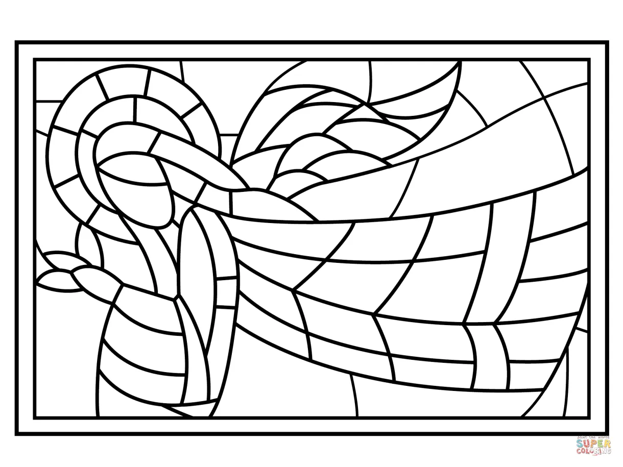 Stained glass coloring patterns coloring pages printable coloring page