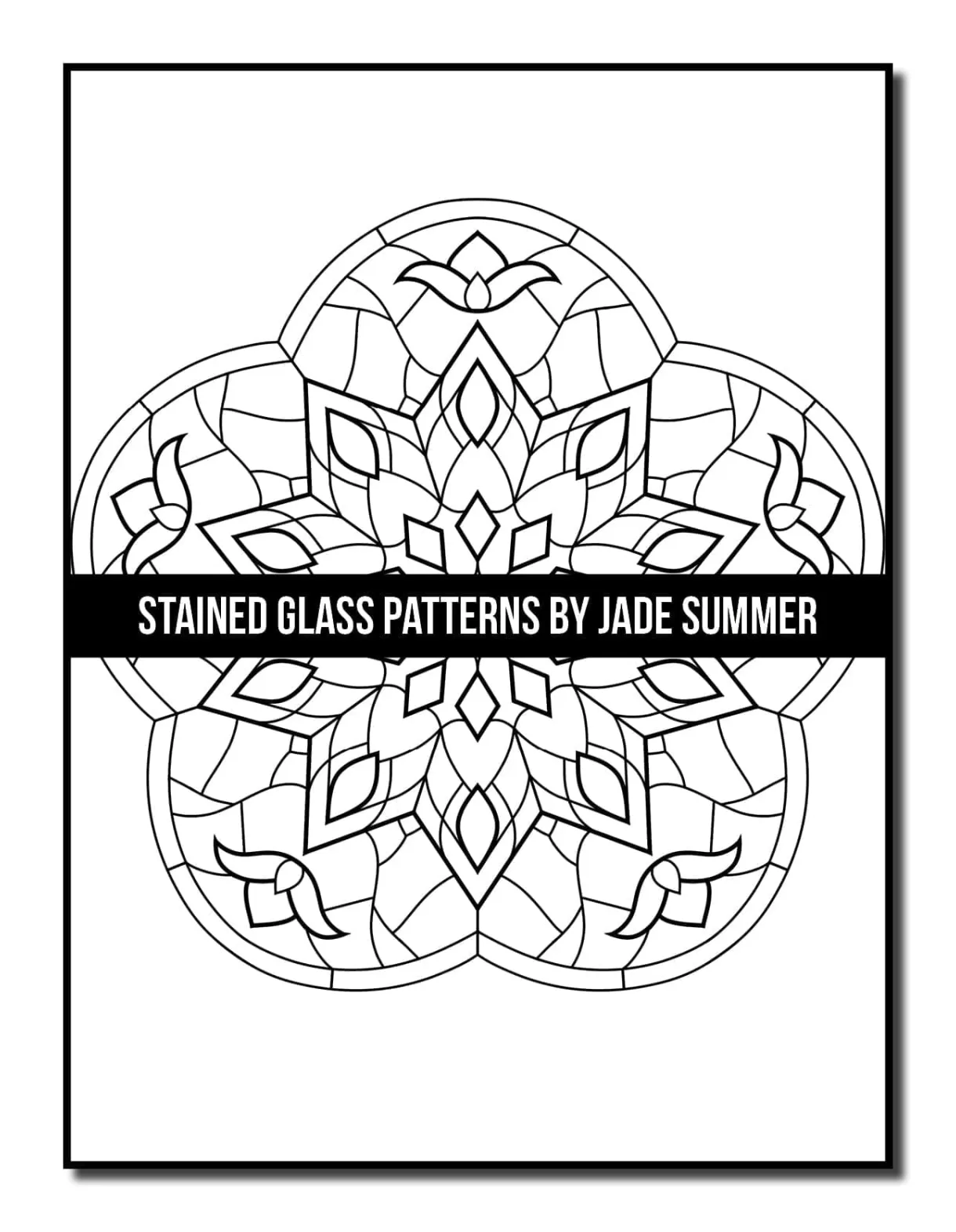Stained glass patterns coloring book jade summer