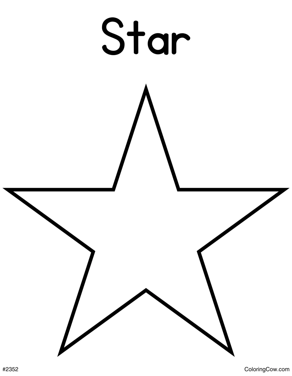 Star shape coloring page printable coloring page