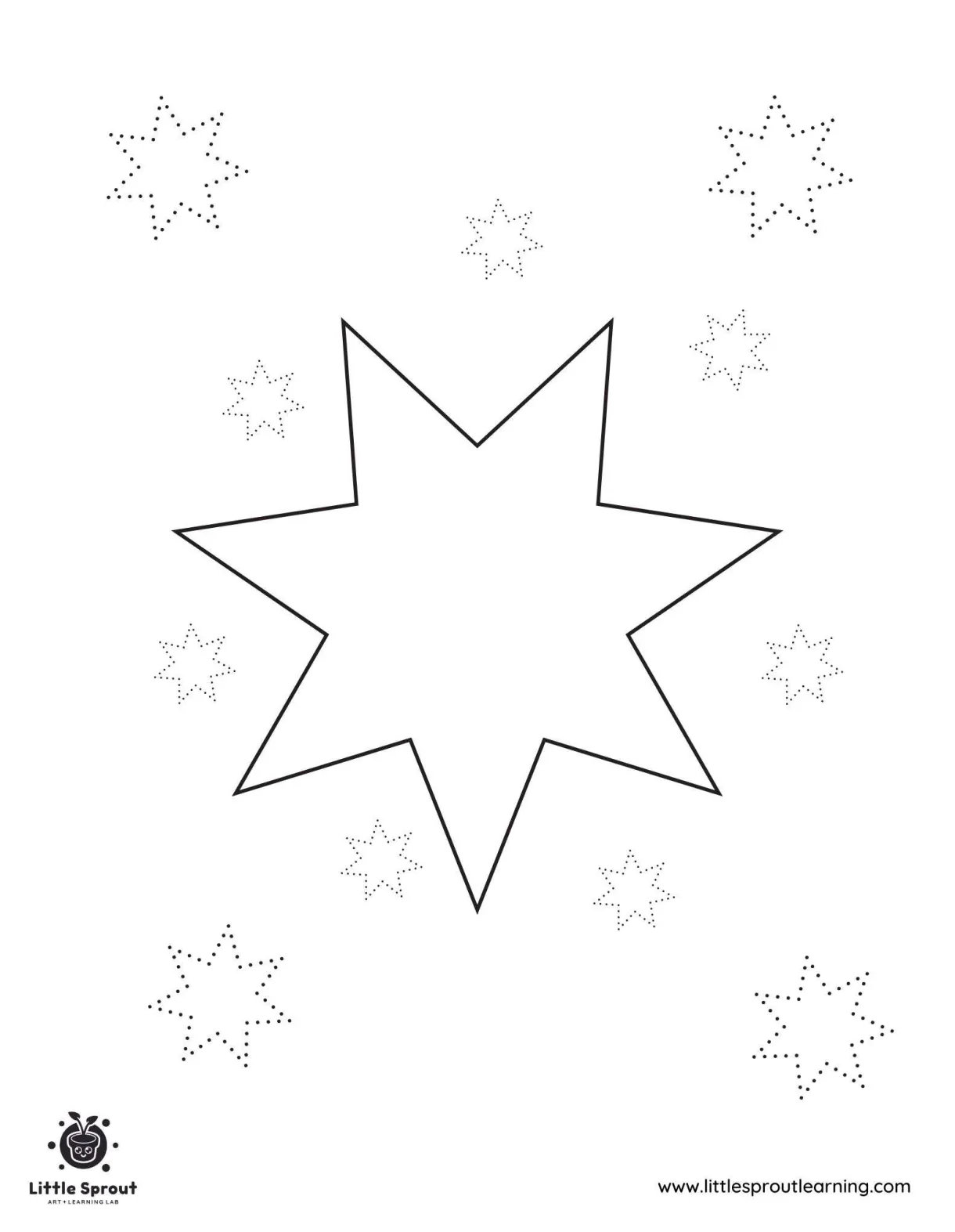 Star Coloring Pages - Little Sprout Art + Learning Lab