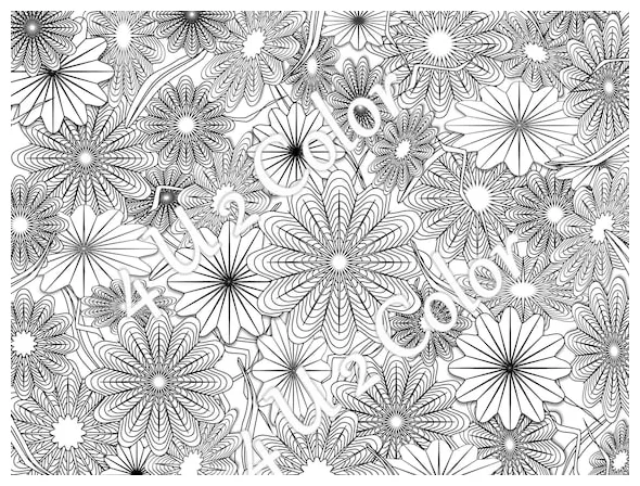 Star flower garden 1 coloring page star flower garden etsy