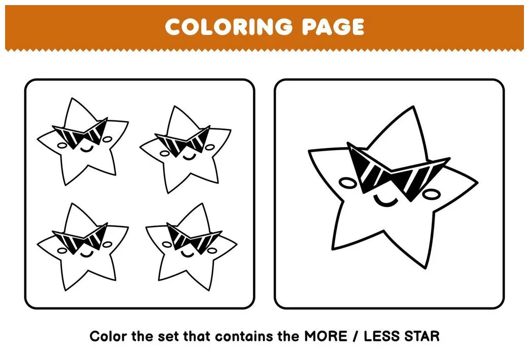 Star coloring page vector art, icons, and graphics for