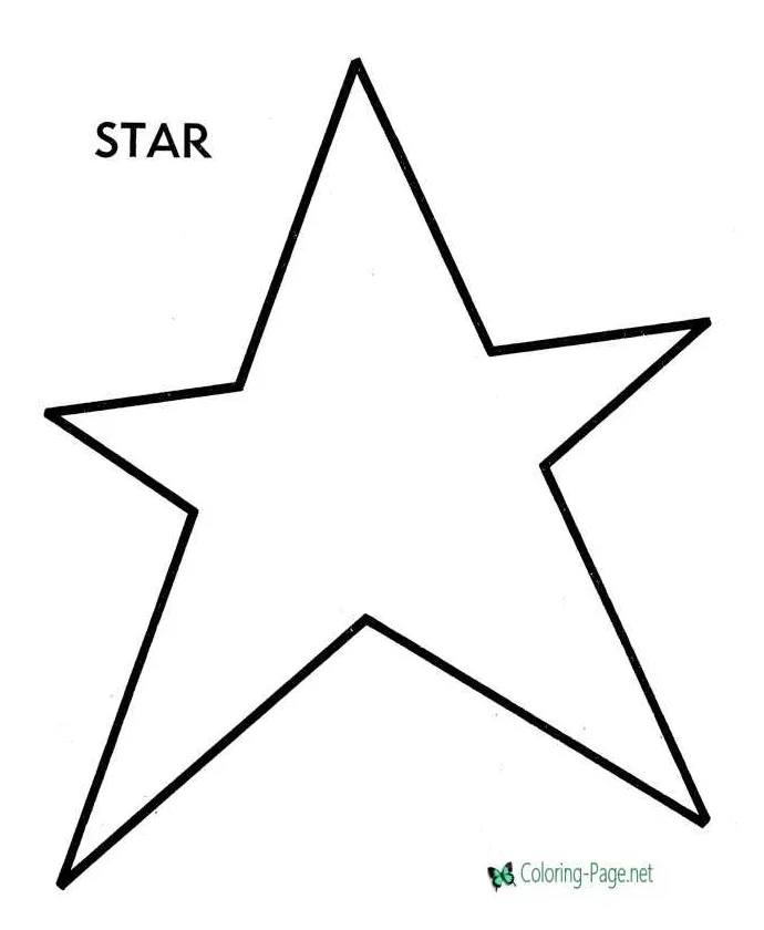 Preschool coloring pages star to color