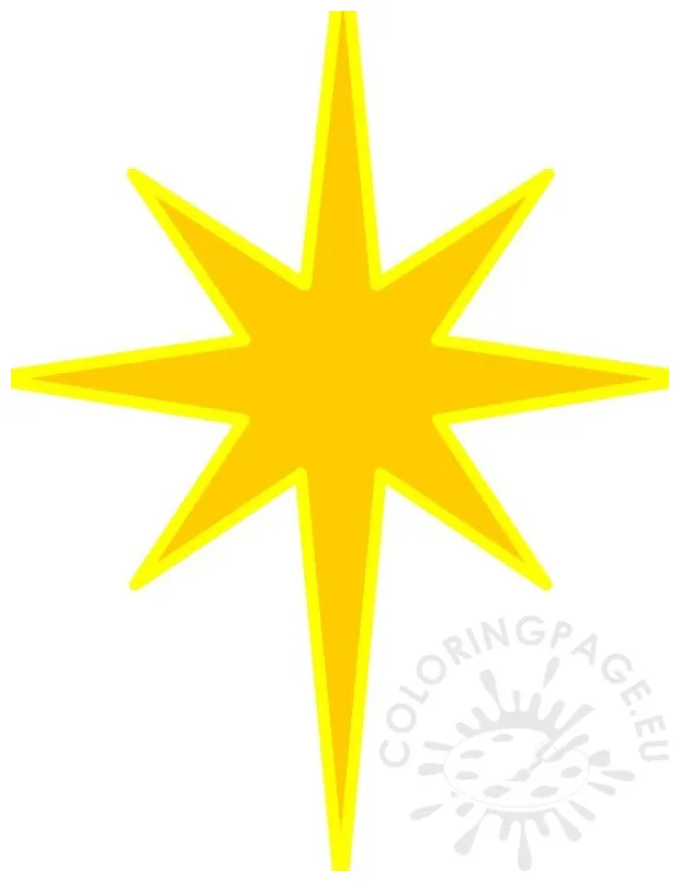 Star over bethlehem coloring page