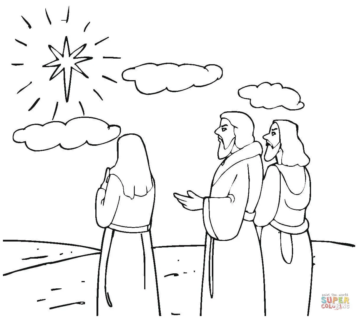 Bethlehem star coloring page coloring pages