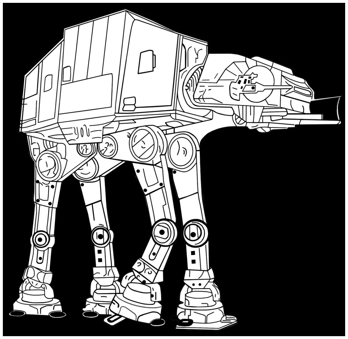 AT-AT Star Wars coloring page