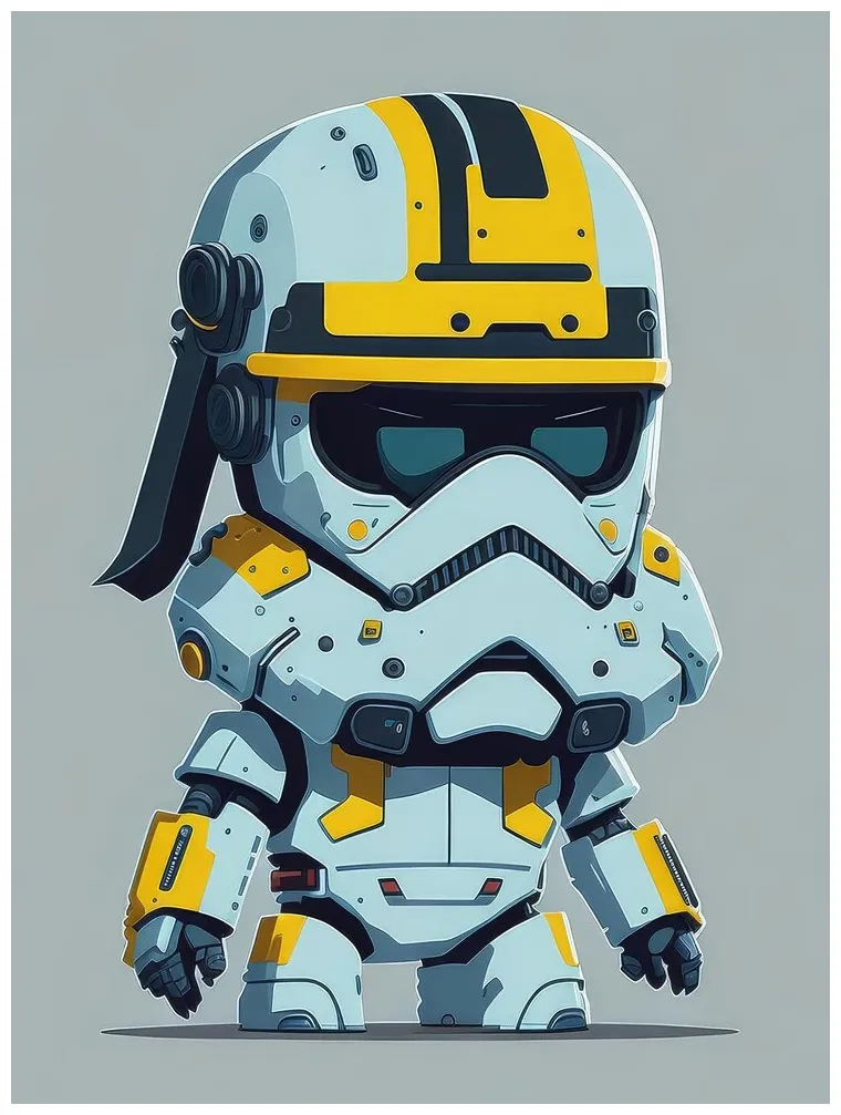 Premium ai illustration of a star wars character wearing a