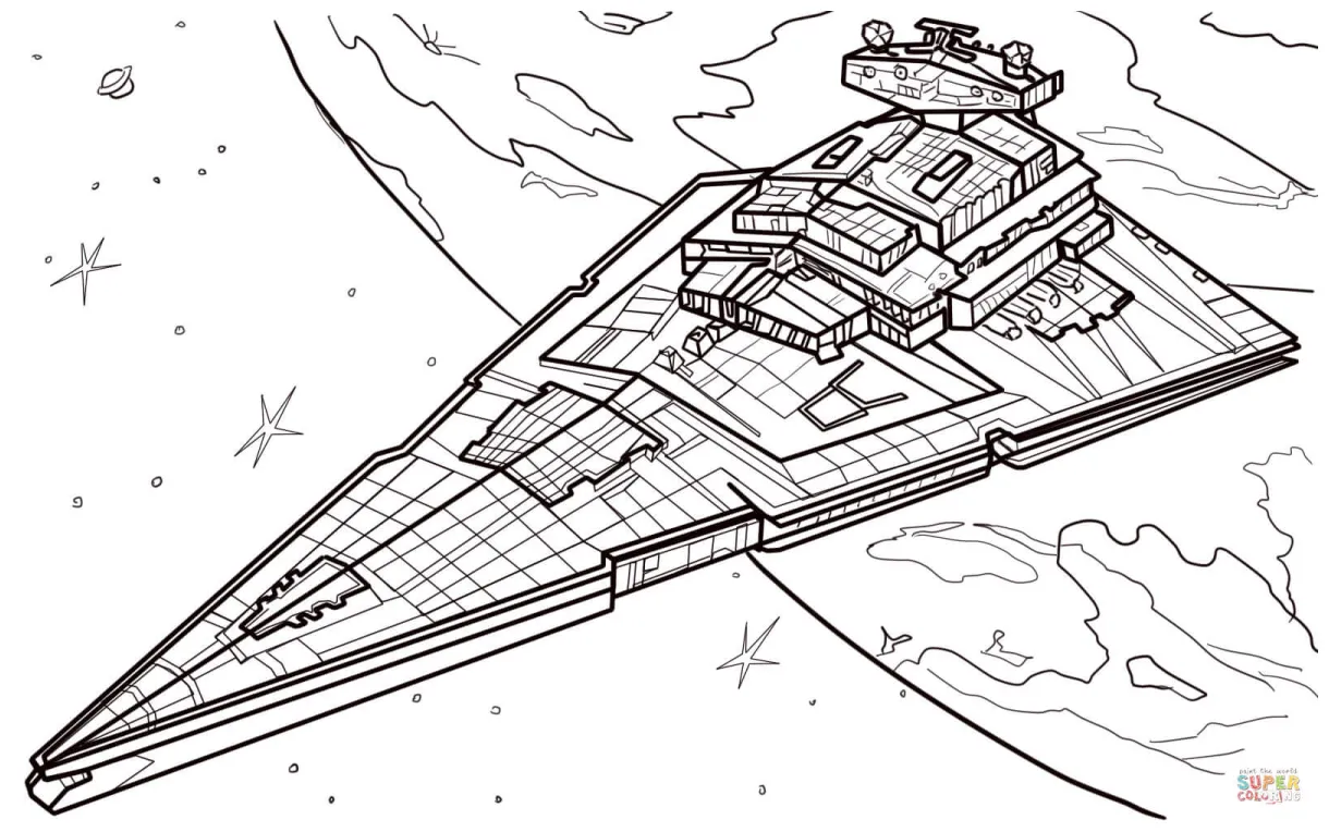 Star wars coloring pages ships