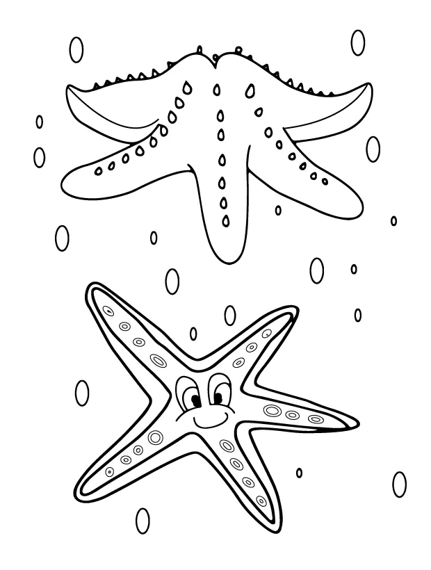 Starfish coloring page
