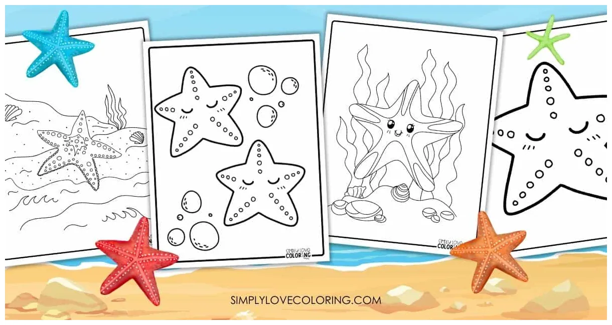 Starfish Coloring Pages (Free PDF Printables) - Simply Love Coloring