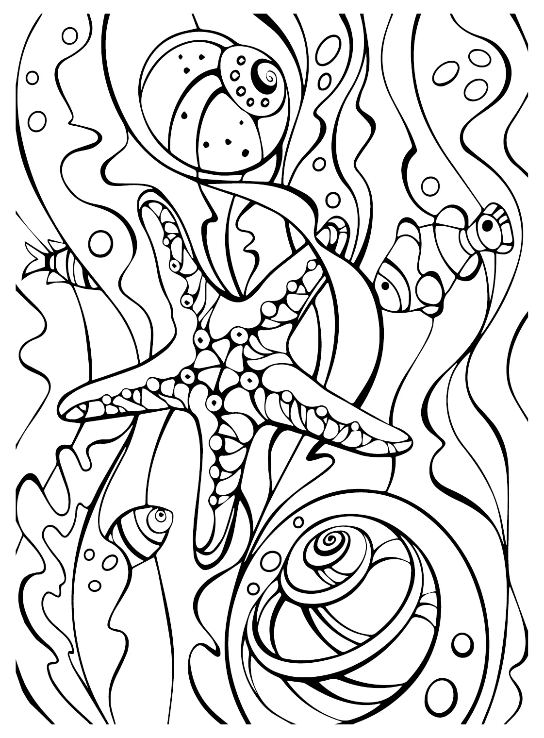 Starfish color sheets coloring page free printable coloring pages