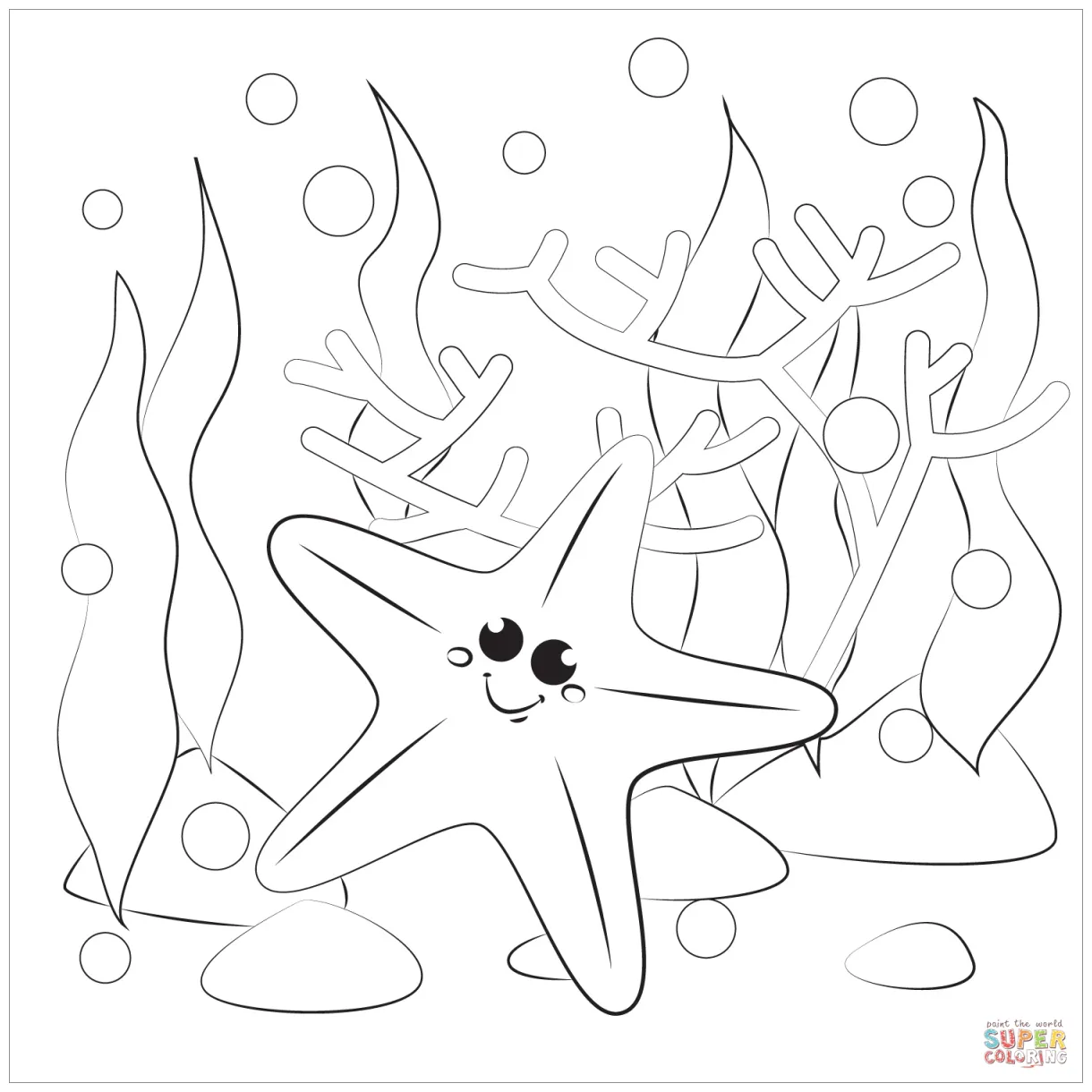 Starfish coloring page | Free Printable Coloring Pages