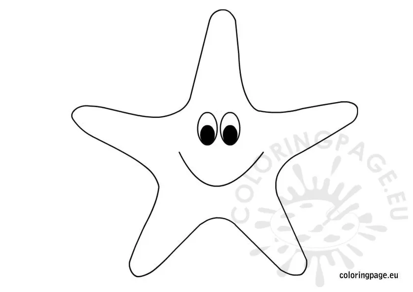 Starfish coloring page for kids | Coloring Page