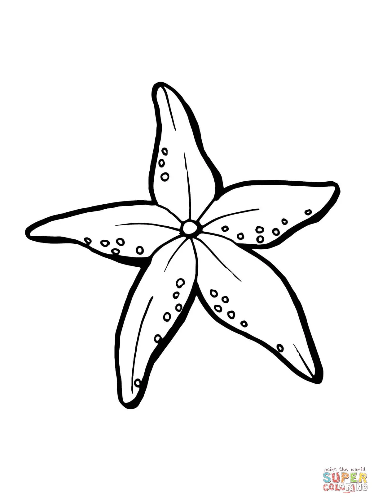 Realistic starfish coloring page free printable coloring pages
