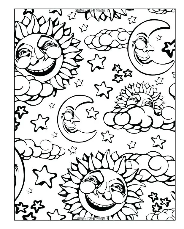Moon and stars coloring pages printable at getcolorings free