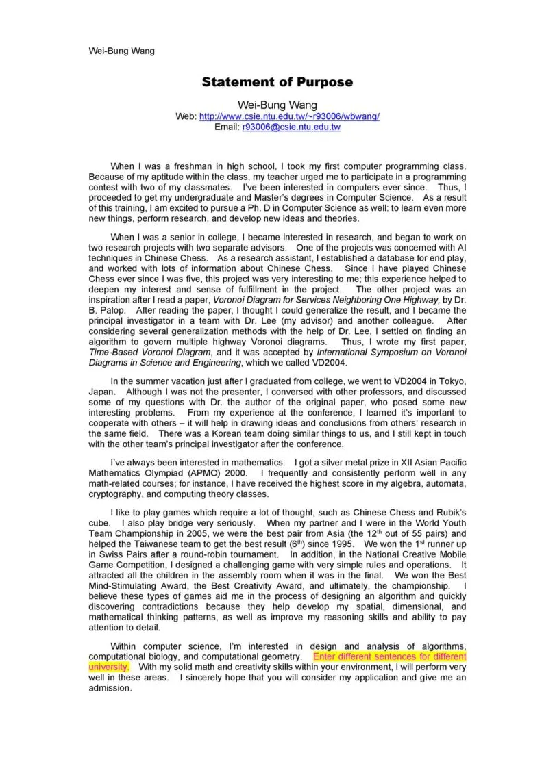 50 statement of purpose examples graduate school, mba, p ᐅ