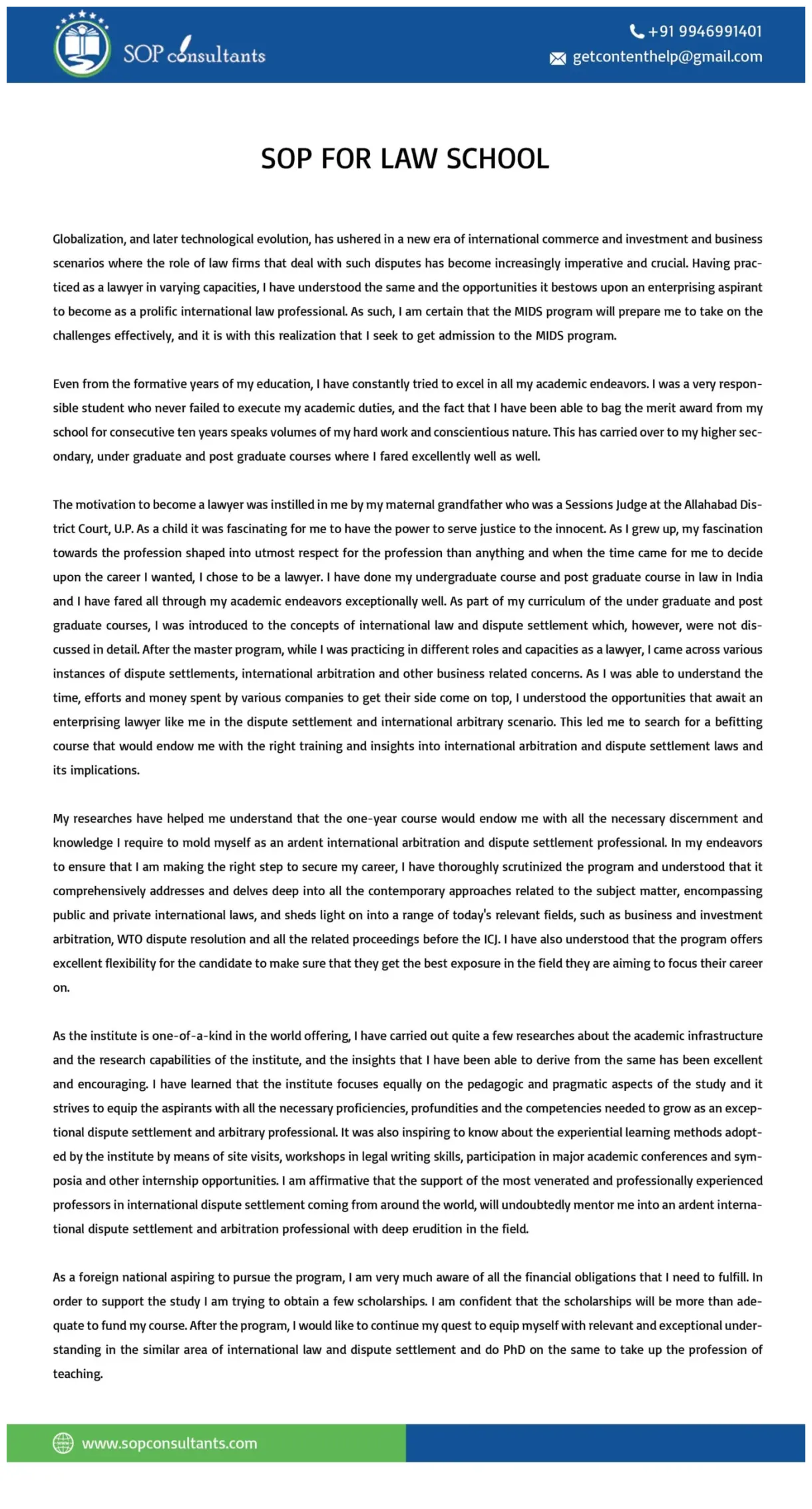 Statement of purpose