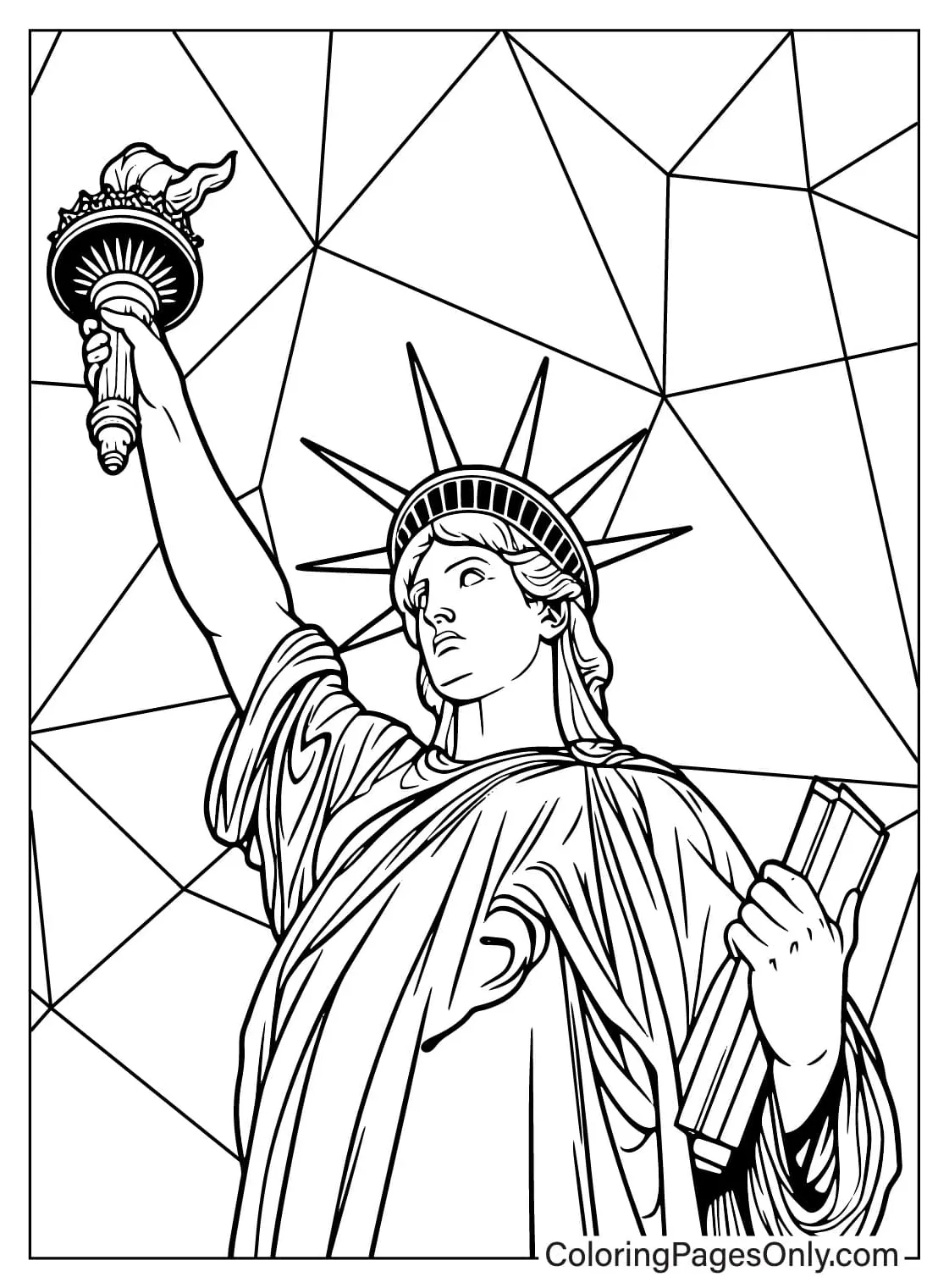 Free Printable Statue of Liberty Coloring Pages for Kids - Free