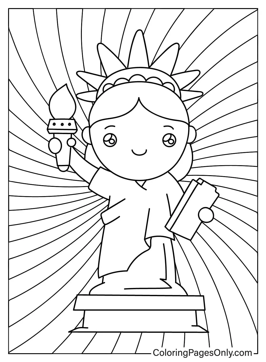 Free coloring pages statue of liberty [2025]