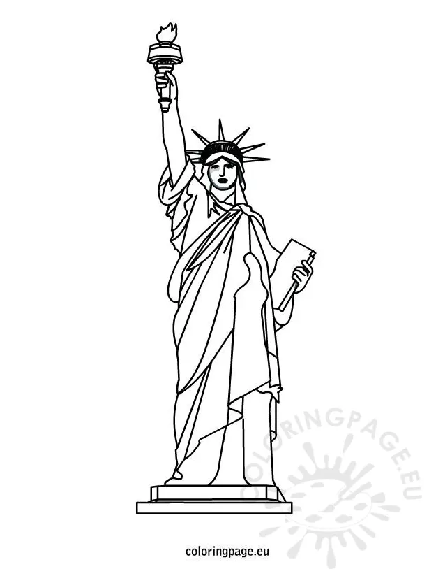 Statue of liberty coloring sheet coloring page