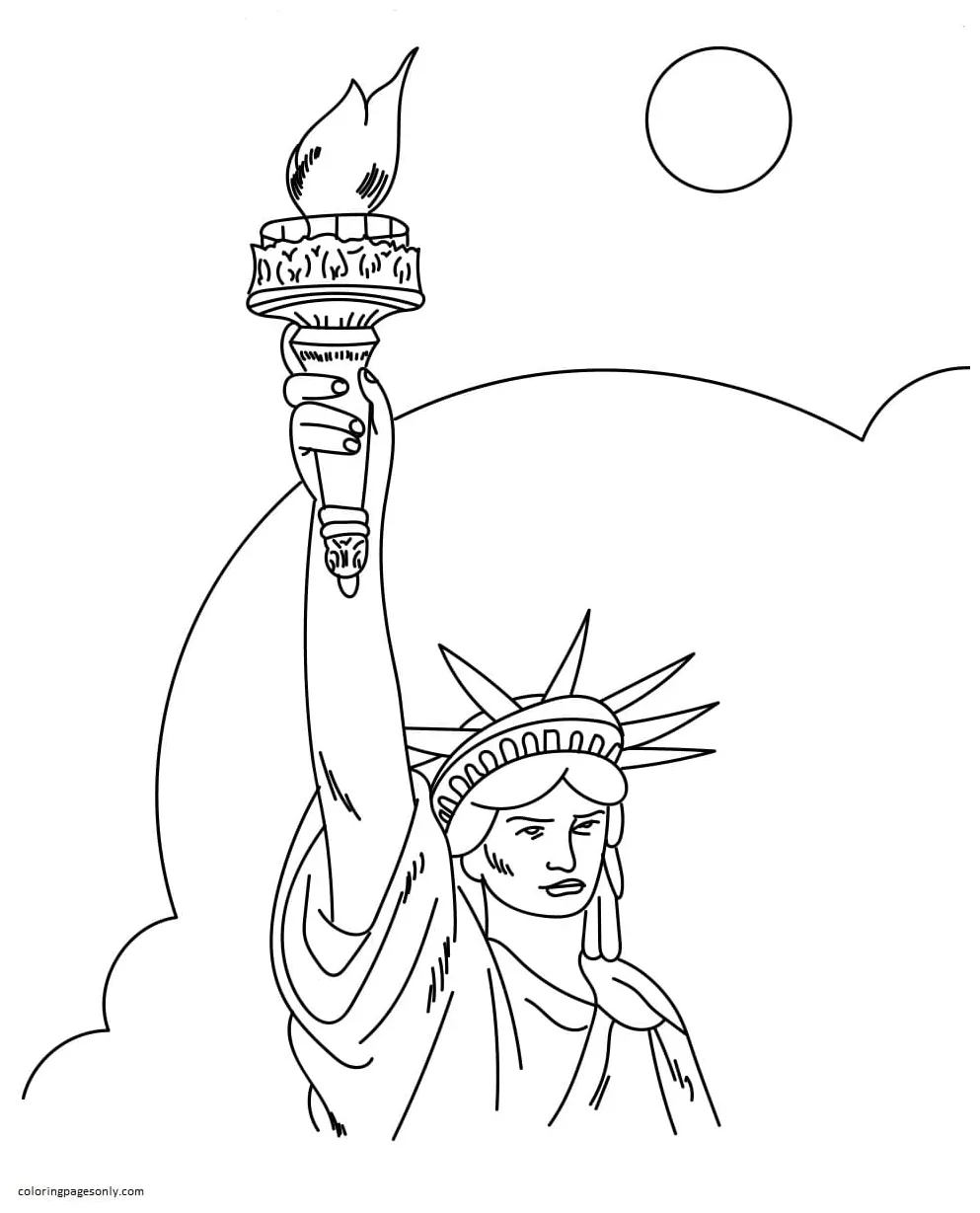 Statue Of Liberty Coloring Page - Free Printable Coloring Pages