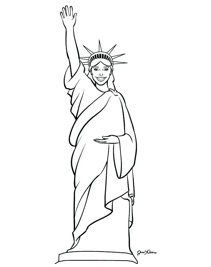 Statue Of Liberty Coloring Page at GetColorings.com | Free printable